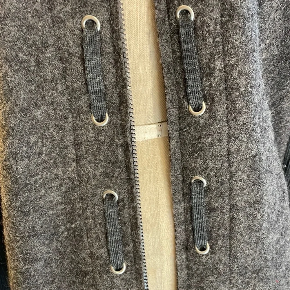 Carole Little wool grey cardigan with zipper - Picture 3 of 8